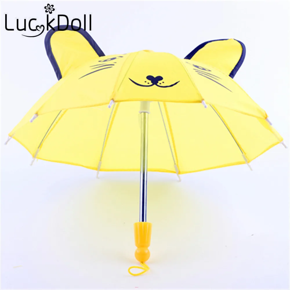 Милые Красочные Зонты LUCKDOLL подходят для 18 дюймовых фотоигрушек девочек