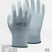 5 пар ESD Защитные перчатки антистатические перчатки нейлоновые перчатки с ПУ полиуретановые ладони окунутые Антистатические Рабочие Перчатки