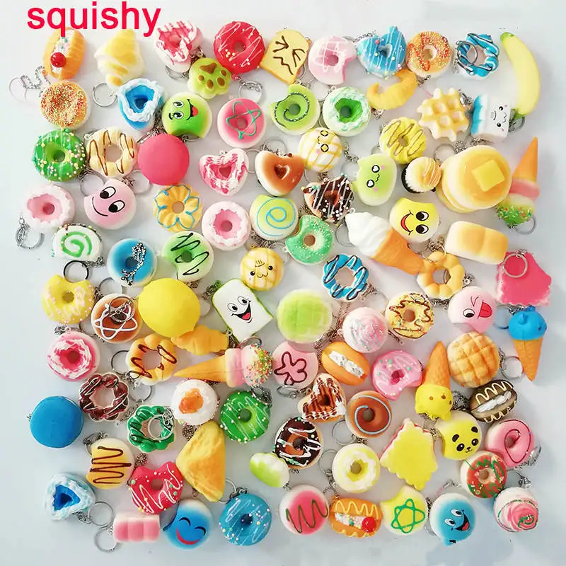

Kawaii Anti-stress Squishy Toys Keychains Slow Rising Seals Squishes Ice Cream Stress Reliever Gifts Gag Novelty Toys Children