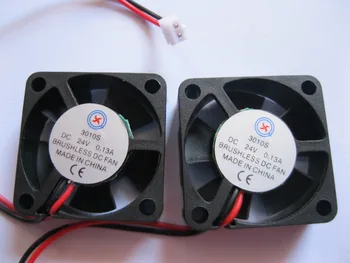 

4 pcs Brushless DC Cooling 5 Blade Fan 3010S 24V Black 2 wire