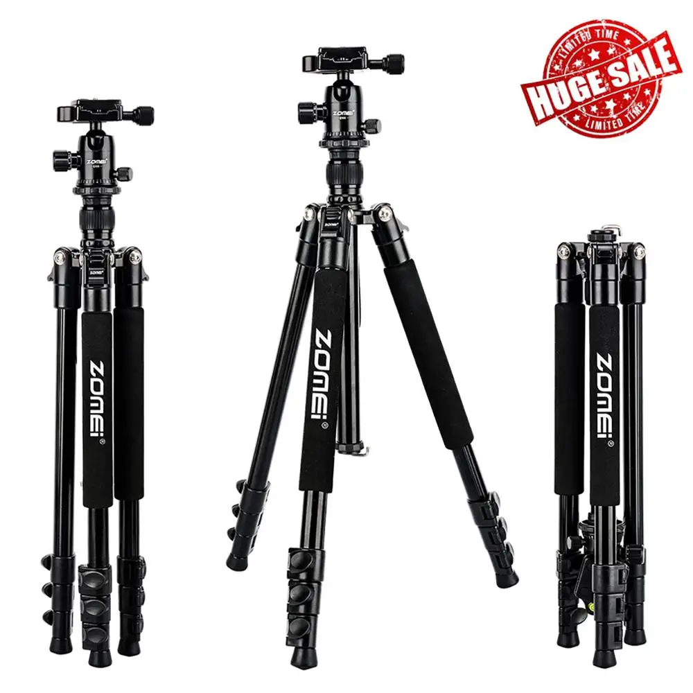  Zomei Professional Q555 Camera tripod Lightweight Aluminum Camera Tripod Stand with Ball Head for C