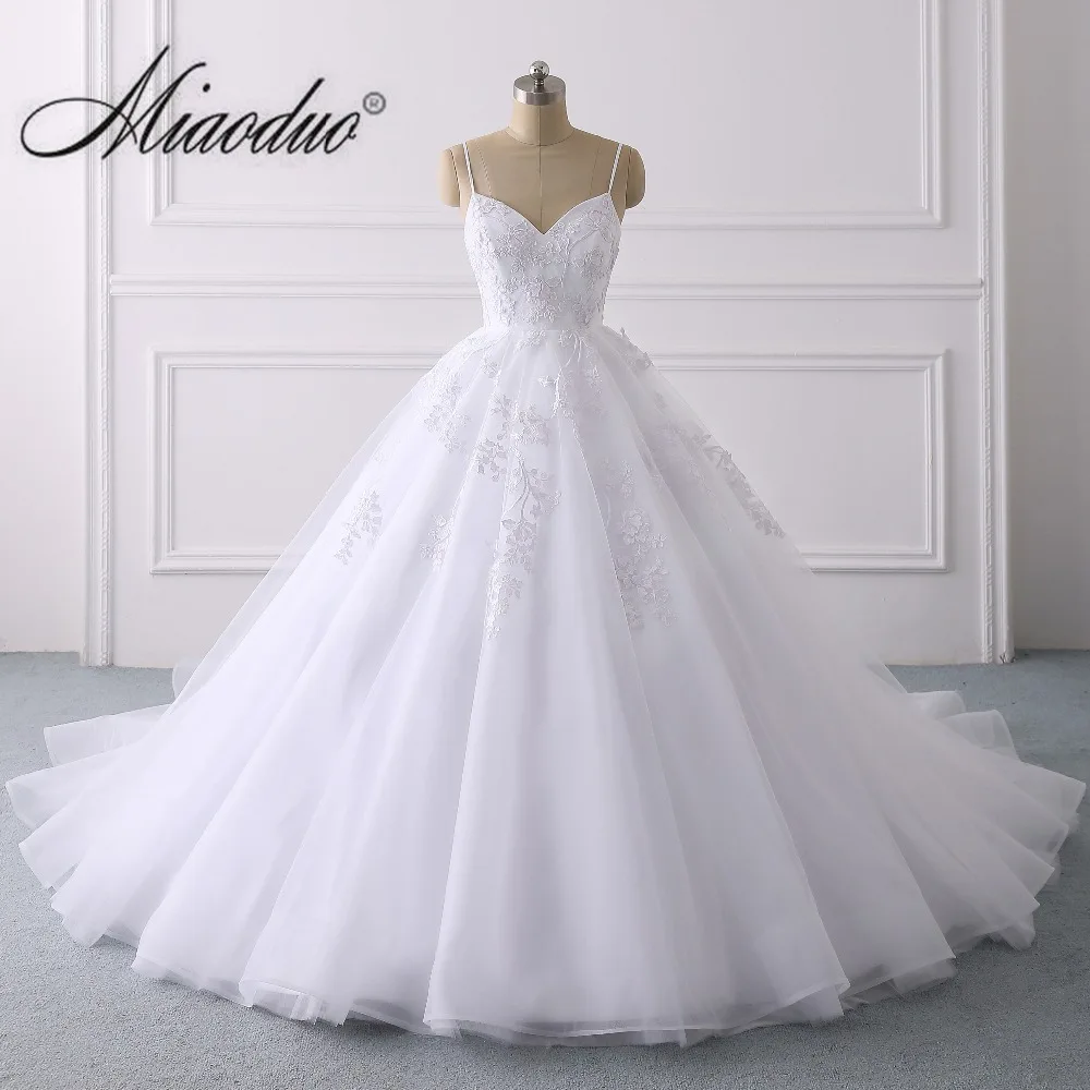 wedding gown spaghetti straps