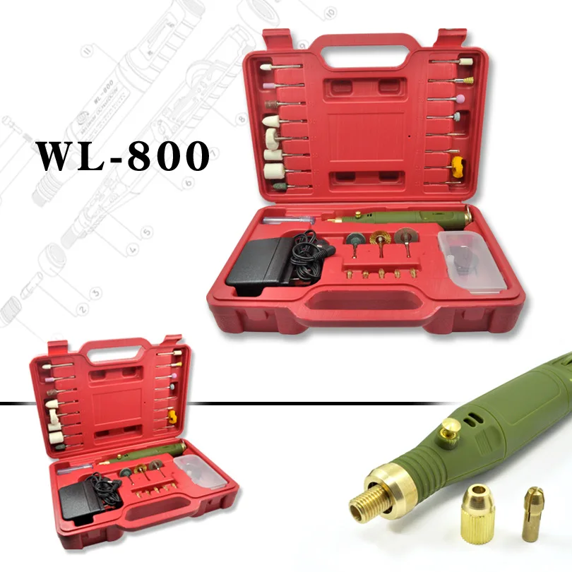 

10 set Good Quality Carving & Painting & Mark & Deburring & Polishing Electric Drill / Grinder Set (WL-800) Free Shipping