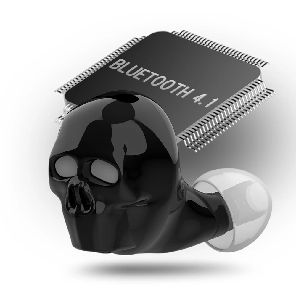 Skull Bone Bluetooth Earphone with Microphone Noise Cancelling Hi Fi Handsfree Bass Stereo Mini Micro Earbud Earpiece