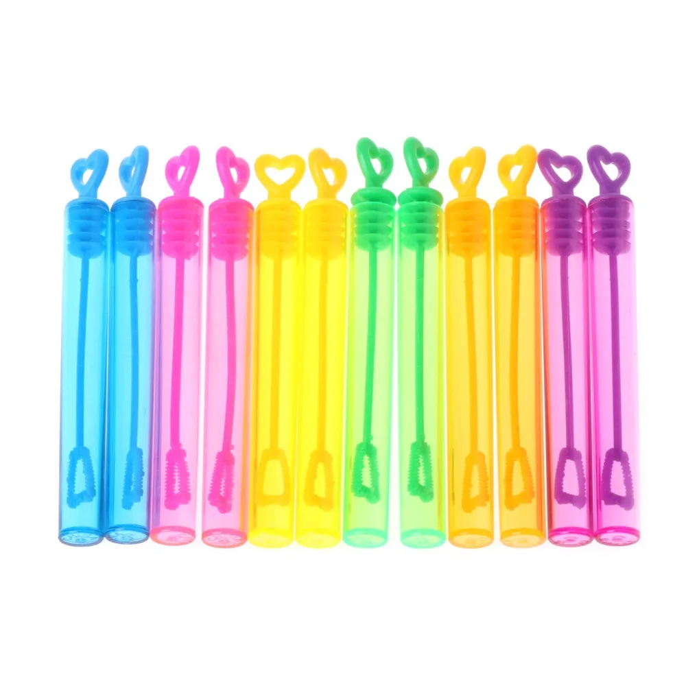 

12pcs Heart Soap Bubble Bottles Toys Children Kids Outdoor Home Decor Toy