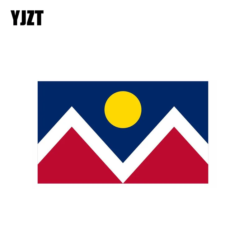 YJZT 14.9CM*8.9CM Car Styling Denver Colorado Flag