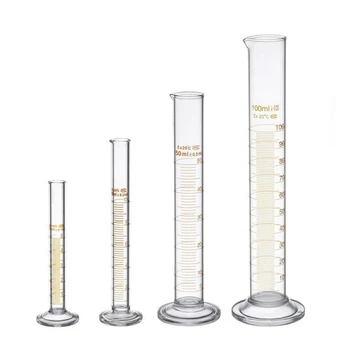 

Thick Glass Graduated Measuring Cylinder Set 5ml 10ml 50ml 100ml Glass with Two Brushes