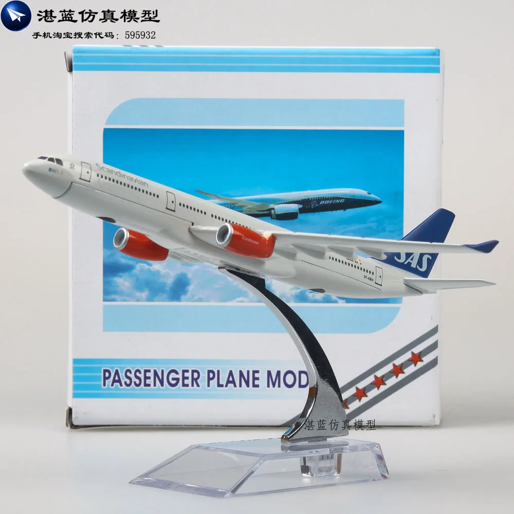 Brand New 1/400 Scale Airplane Model Toys SAS Airbus A330 Airliner