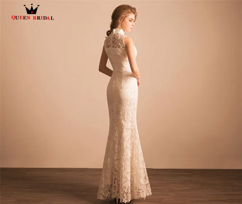 QUEEN BRIDAL Evening Dresses Mermaid High Neck Lace Sexy Long Formal Party Prom Dress Evening Gowns 2018 Vestido De Festa JW73M QUEEN BRIDAL Evening Dresses Mermaid High Neck Lace Sexy Long Formal Party Prom Dress Evening Gowns 2018 Vestido De Festa JW73M