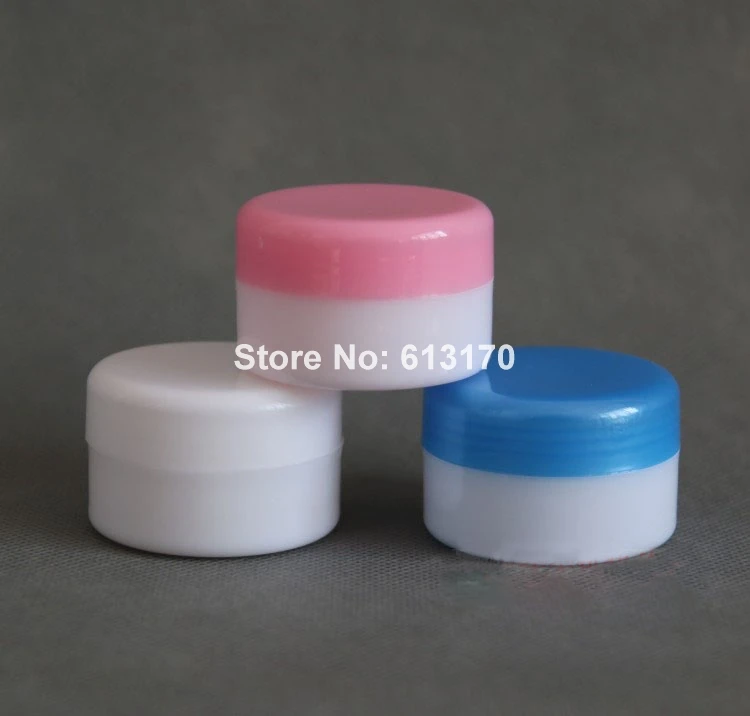 100pcs 20g Plastic White Empty Cream jar Small Cosmetic container Beauty package tins medicine