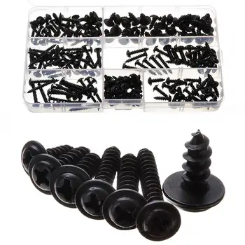 

210Pcs Flange Self Tapping Screws Cross Head Bolt Assorted Set with Storage Case