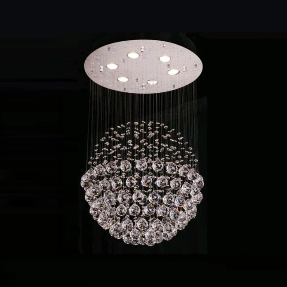 Crystal combination 50cm New Spherical Crystal Chandelier Round Pendant