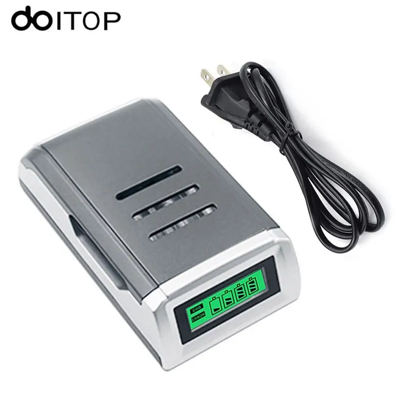 

DOITOP US Plug LCD Display 4 Slots Smart Battery Charger For AA / AAA NiCd NiMh Rechargeable Batteries Intelligent Charger A3