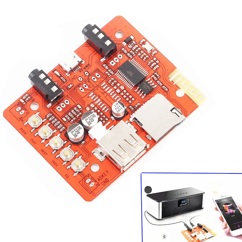 5V Wireless Bluetooth Audio Receiver Board Module For Automotive Audio