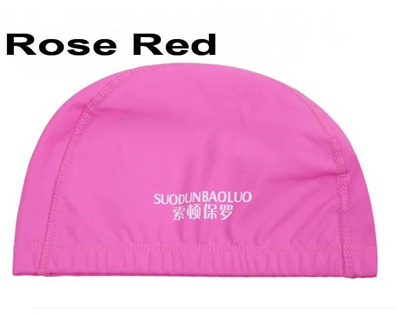 Для мужчин Для женщин взрослых высокий эластичный принт Водонепроницаемый PU ткань защитить уши длинные волосы спортивные Плавание бассейн шляпа пляжный купальный Плавание ming шапки - Цвет: Rose Red