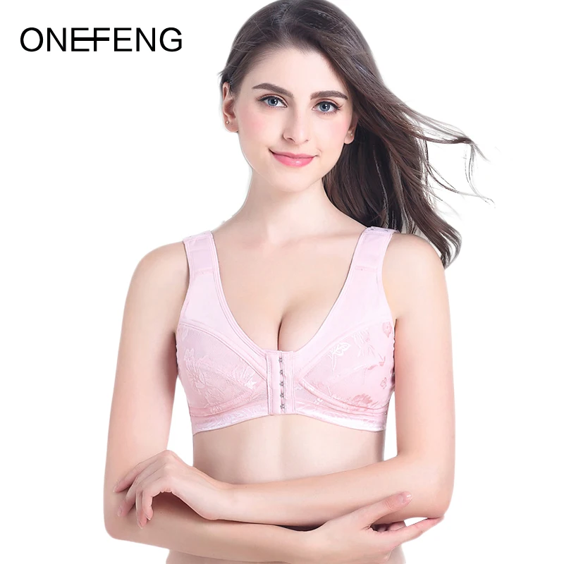 

Mastectomy Bra Breast Cancer Woman Bra for Silicone Breast Form Front Closure Underwear for Artificial Prosthesis inserts breast