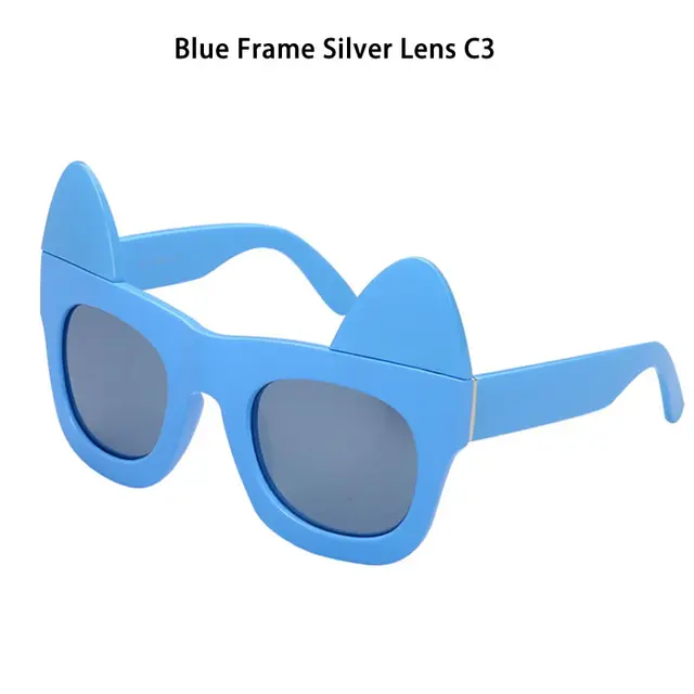 Detachable Cat Ear Sunglasses Women Uv Glasses Fashion Colorful