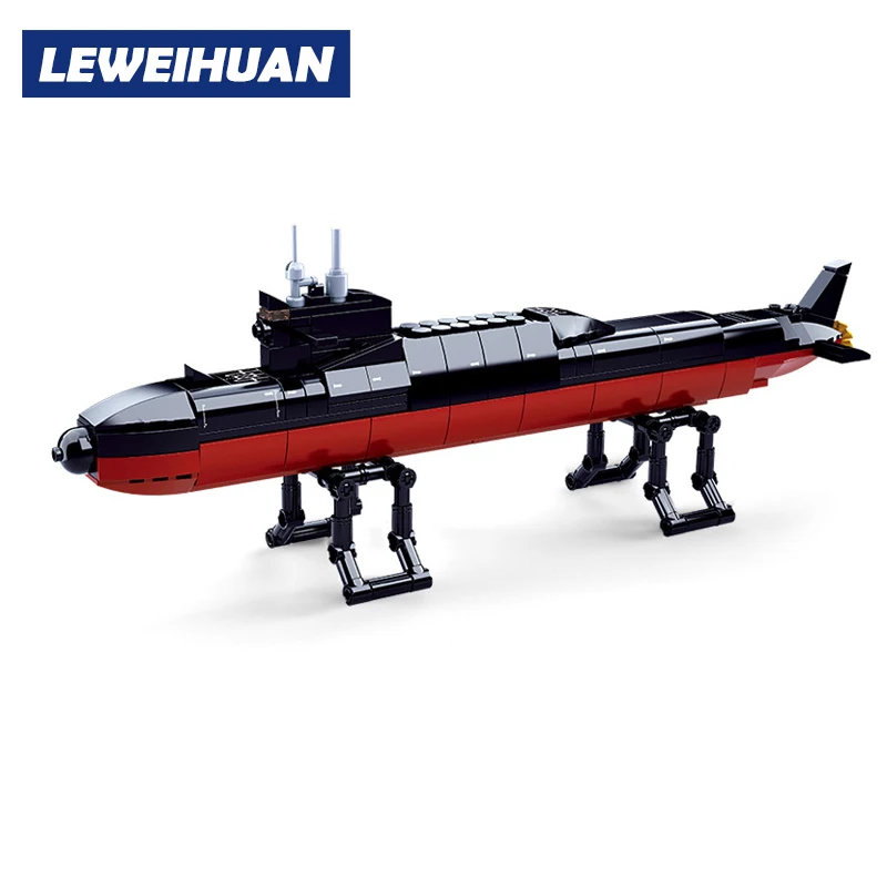 

Navy Submarine Compatible Legoed Military Ship Plane Aircrafted Carrier Warship Battle Cruiser Frigate Model Building Blocks Toy