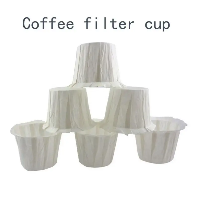 

100pcs/set Paper Coffee Filter Espresso Coffee Filter Bowl Tea Bag Strainer Green Tea Infuser Paper Cake Cup