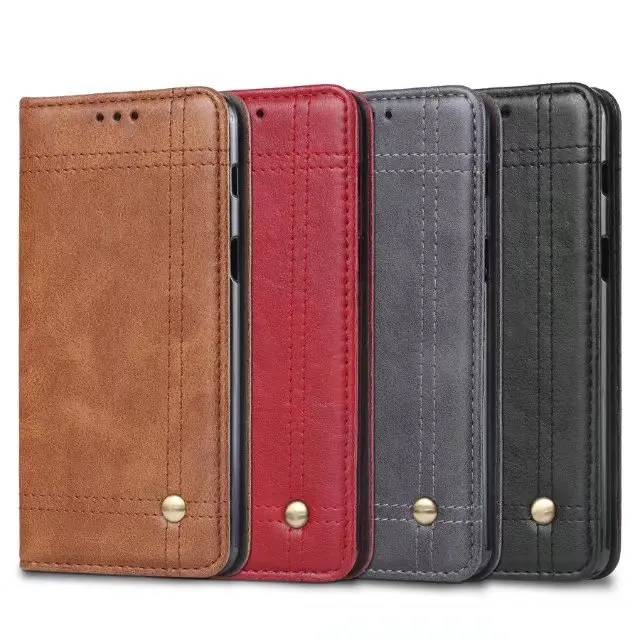 

Luxury Leather Case For Samsung Galaxy A8 2018 With Stand Card Retro Flip Protective Back Cover For samsung a8 2018 bag housing