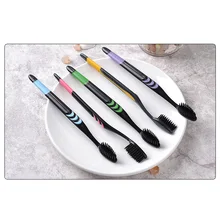 10PCS/set Ultra Soft Bamboo Charcoal Nano Toothbrush Tooth Brush Dental Care Daily Care 789