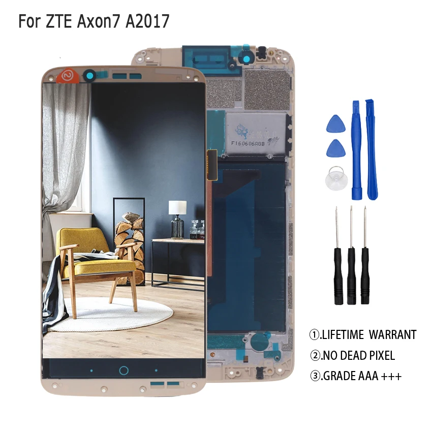 Оригинальный AMOLED для ZTE Axon 7 ЖК дисплей A2017 A2017U A2017G сенсорный экран дигитайзер Aseembly