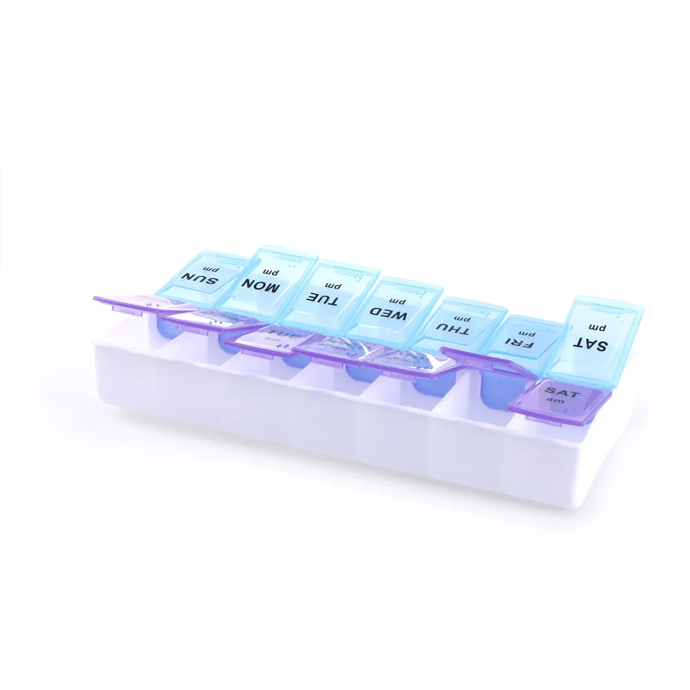 14 отсеков 7 дней таблетки чехол с зажимом медицинские крышки органайзер для хранения таблеток медицинская еженедельная коробка Containe