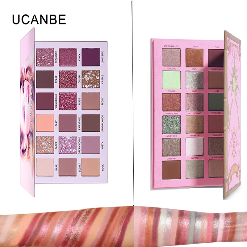 

UCANBE 18 Colors Eyeshadow Pigment Makeup Palette Metallic Shimmer Matte Eye Shadow Powder Makeup Nude Eyeshadow