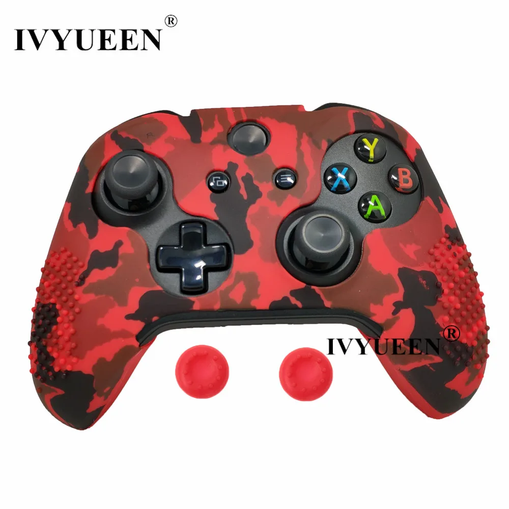 Red Camo IVYUEEN настраиваемый защитный чехол для microsoft Xbox One X S тонкий контроллер с ручкой для большого пальца - Цвет: Red Camo