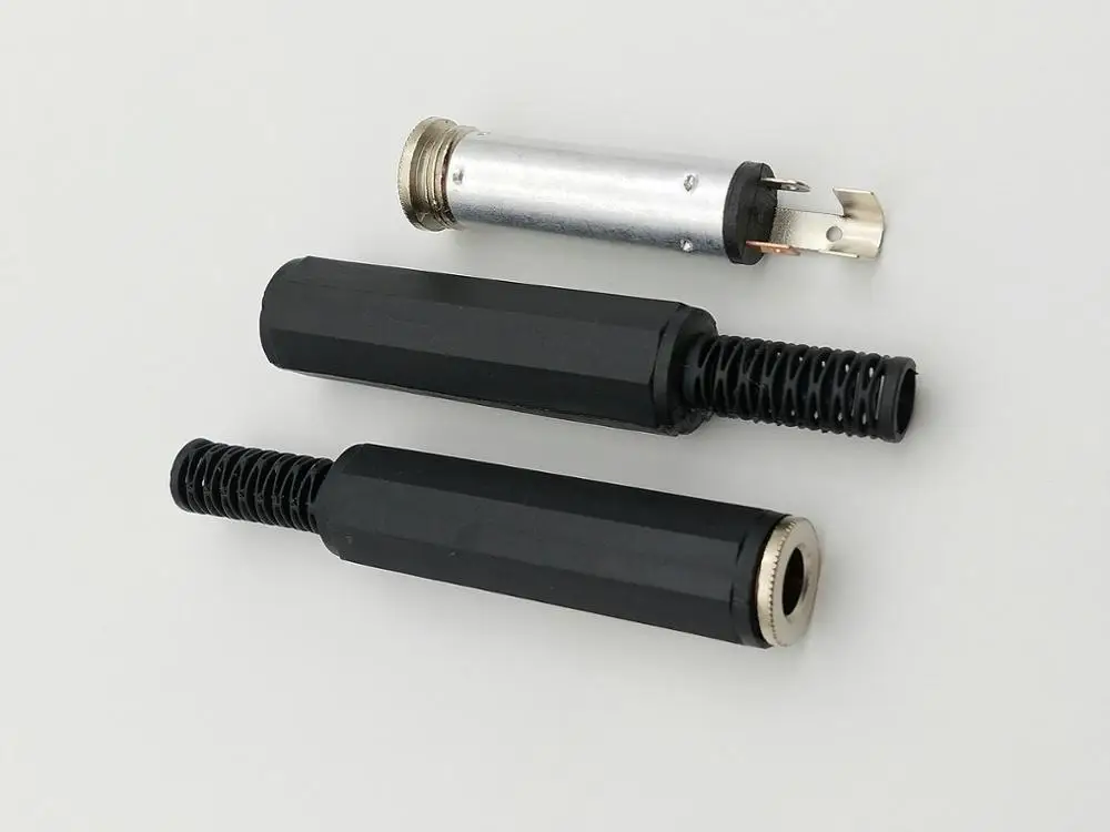 100 шт. 1/4 &quotстерео гнездо TS Jack Разъем 6 3 мм стерео припой разъем|plug 6.3mm|connector 6.3mmconnector