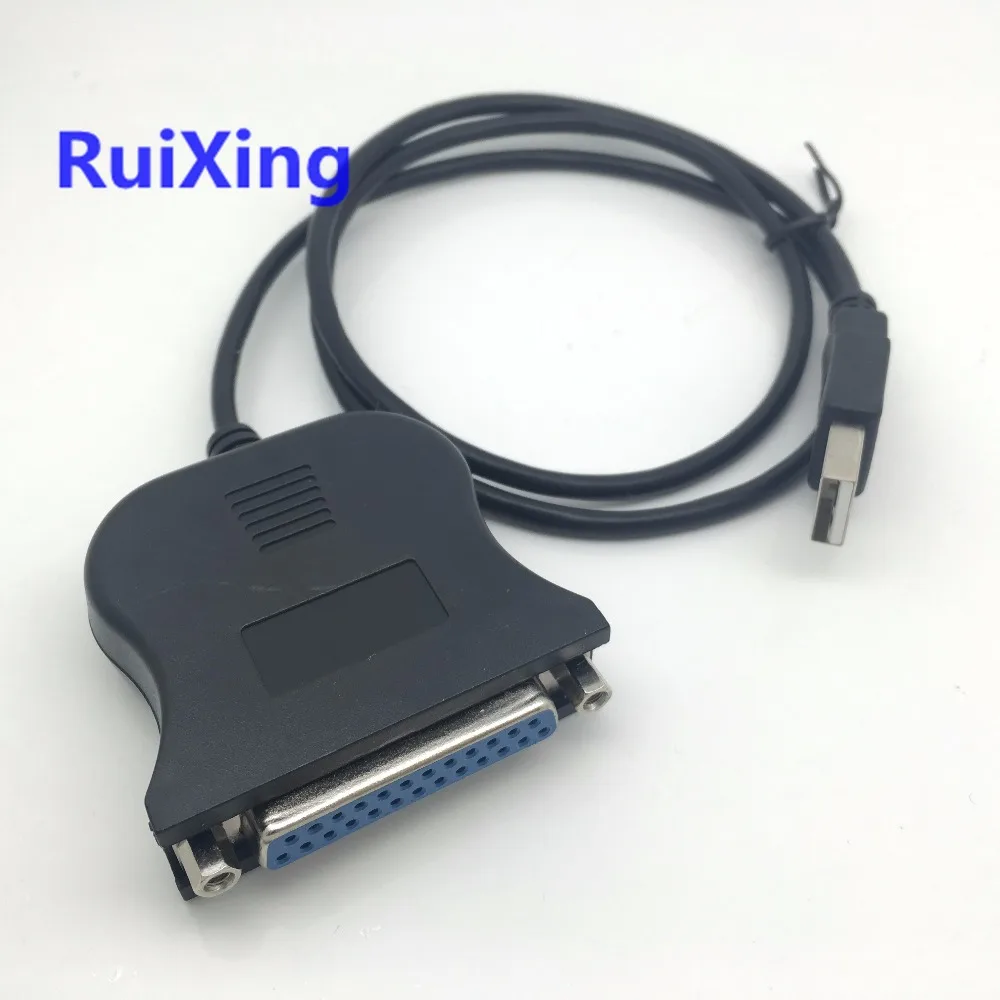 

Black 1.5m USB 1.1 to DB25 Female Port Print Converter Cable LPT Bi-directional parallel interface communication