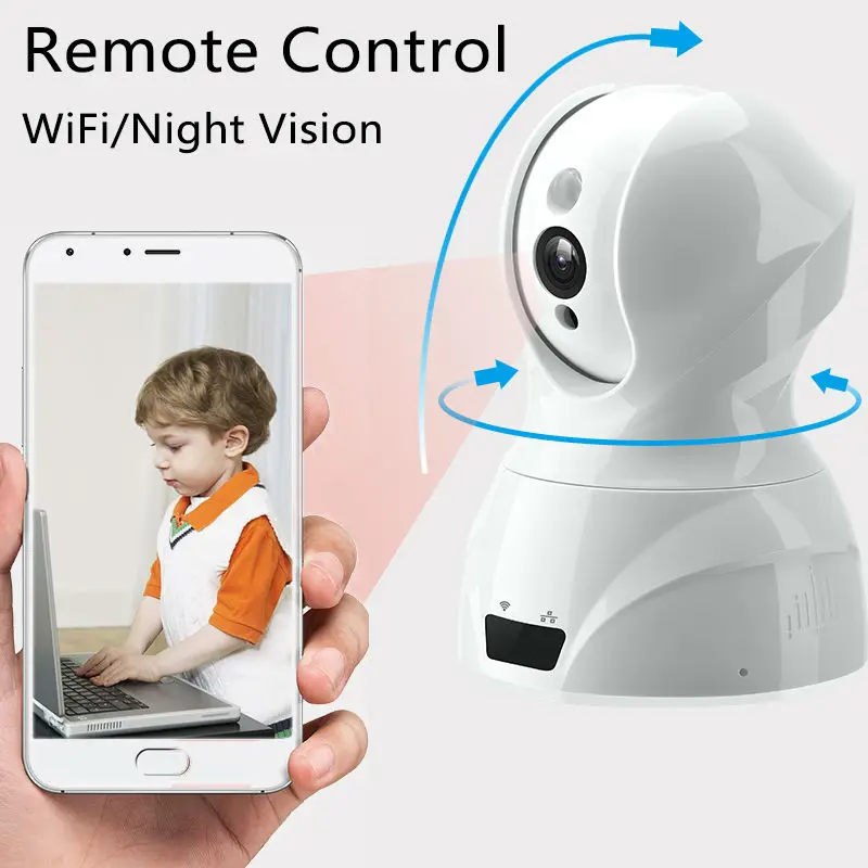 Камера видеонаблюдения Fujikam HD 720P Wi Fi IP наклон ночное видение видео радионяня