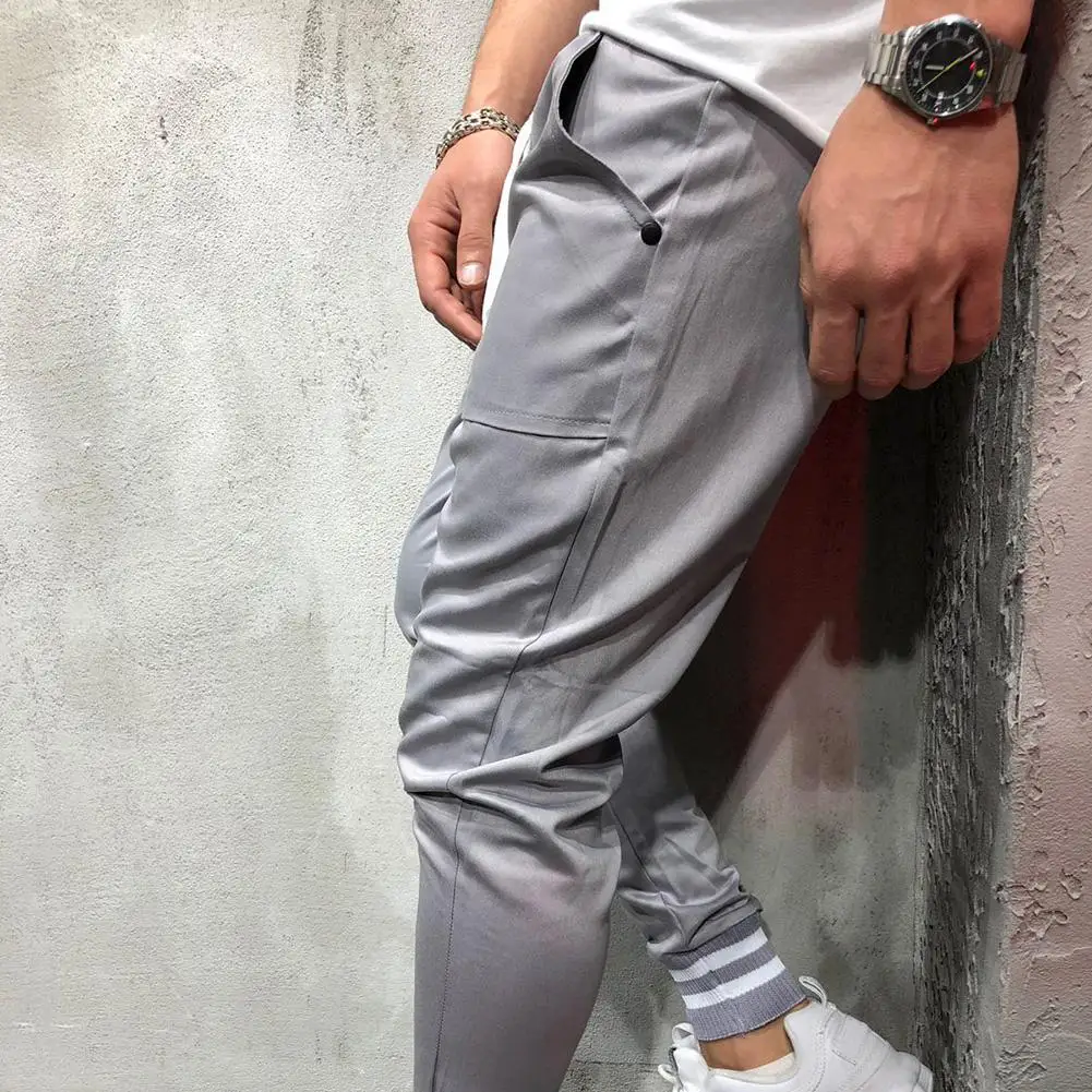 MISSKY новый для мужчин Jogger брюки для девочек одноцветное ЦВЕТ ГОРОДСКОЙ хип хоп повседневные штаны Фитнес Спортивные Слаксы