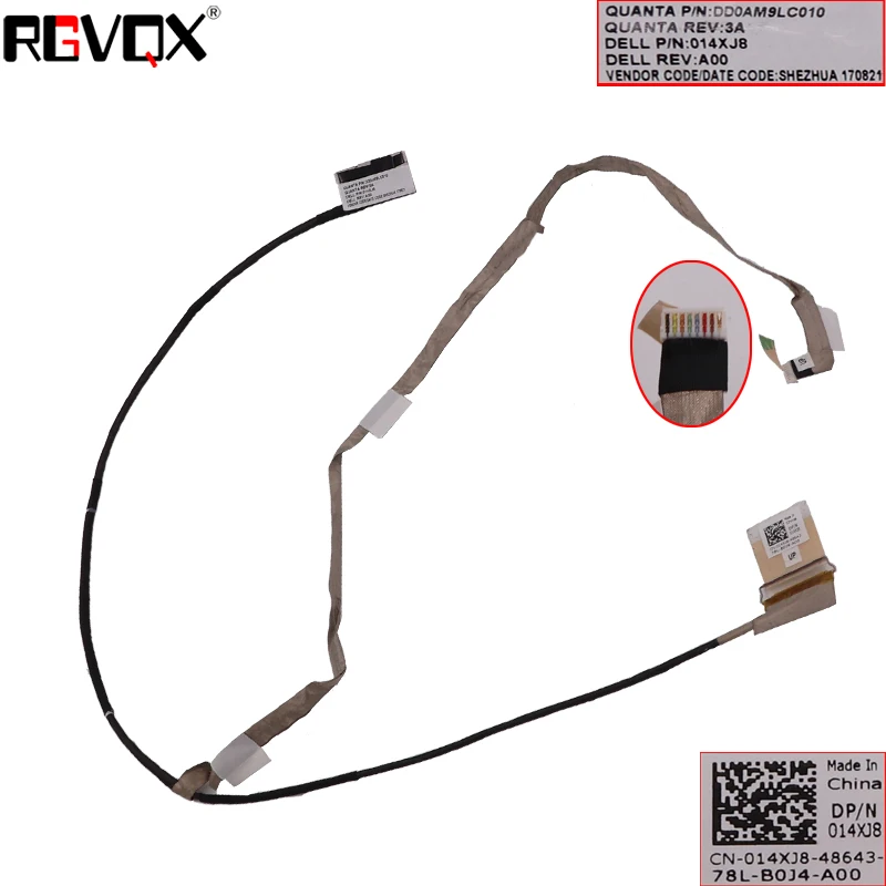 Новый кабель для ноутбука DELL Inspiron 7000 7557 7559 15 6 &quot30Pin PN: 014XJ8 DD0AM9LC010 DD0AM9LC000 LVDS разъем