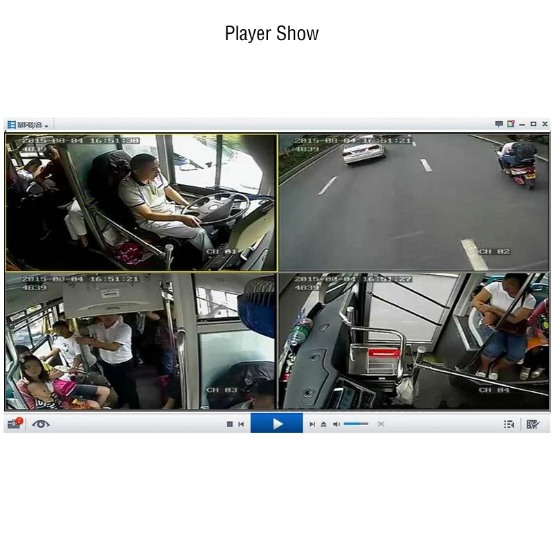 ANSHILONG 8 36 в 720P MINI Real Time SD Car Mobile DVR 4CH видео/аудио вход с дистанционным