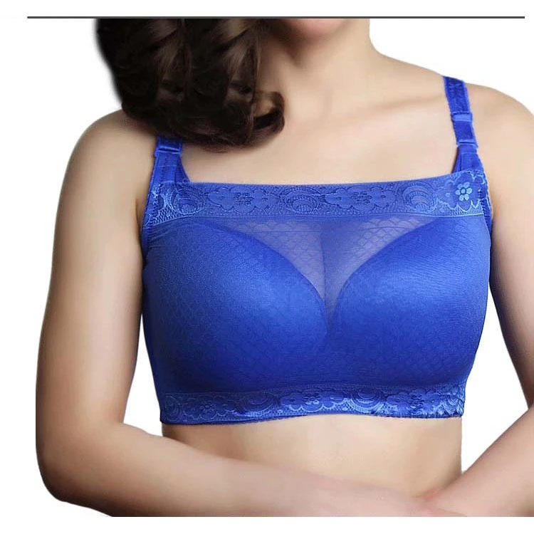 

Ladies Lace Large Size Bra Summer Anti-lighting Thin Bralette Sexy Fat Underwear