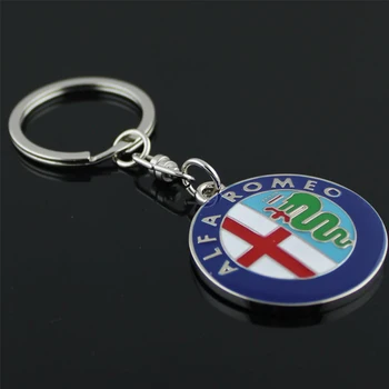 

50X New Metal Car Keychain Key Chain Key Ring Keyring For Alfa Romeo 159 147 156 Giulietta Mito Spider GT Key holder Car style