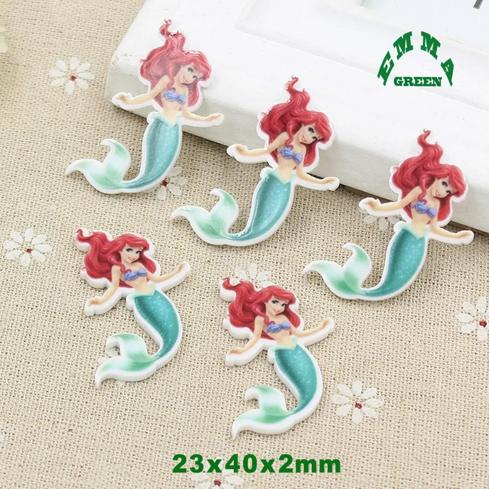 

30 Pieces Various Acrylic Cartoon Figure Sofia Ariel Mermaid Snow White Cabochon Scrapbook Fit Phone Diy Decoration Crafts