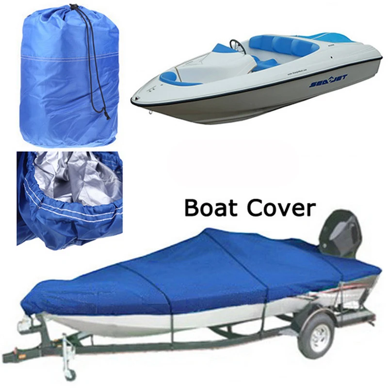 2018 speedboat cover blue Waterproof UV Protector Fishing boat 210D