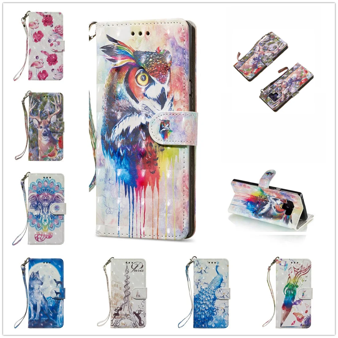 

For Samsung Galaxy Note 8 Note 9 Luxury Holster Wallet note9 with Karpu Samsung N950F N950FD N950U N950W N950N Note8 Duos Case