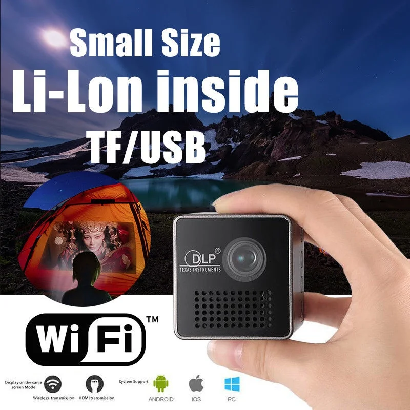 Mini Projector 1080P Wireless WIFI Mobile Projector Support Miracast DLNA Pocket Proyector home theater 5.1 DLP Beamer Battery Mini Projector 1080P Wireless WIFI Mobile Projector Support Miracast DLNA Pocket Proyector home theater 5.1 DLP Beamer Battery