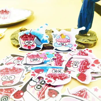 

20/40pcs Self-adhesive Cute Dessert Food DIY Craft Stickers Clip Art Album Decoration Children's Diary Random Not Repeat