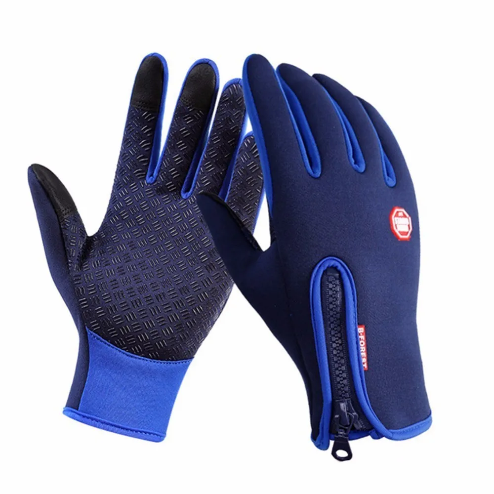 

Outdoor Sports Waterproof Touchscreen Gloves Men's Windproof Ski Gloves Full Finger Cycling Gloves Winter Warm Fleece Gloves