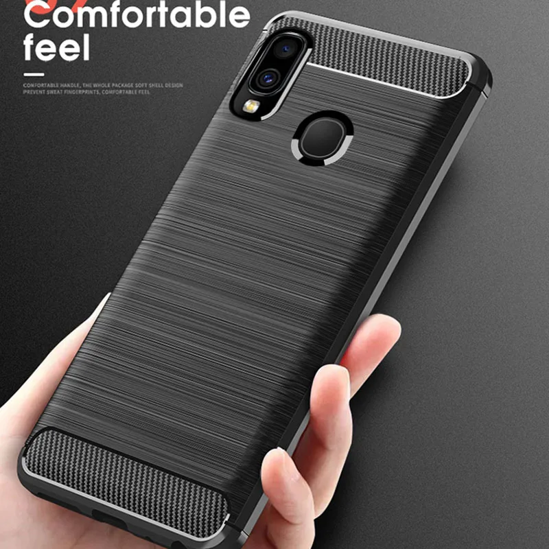 

Raugee Case For Samsung Galaxy A30 A50 Case Carbon Fiber Soft TPU Silicone Phone Case Back Cover For Samsung Galaxy A30 A50 Case