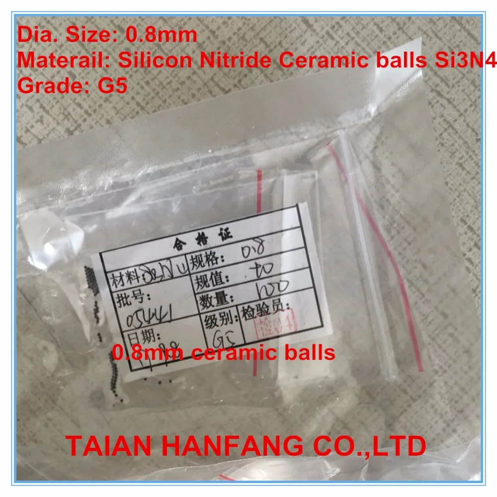 0,8 мм нитрид кремния керамический шар G5 Si3N4 100 шт./лот используется в подшипниках, насосах, шаровых клапанов, линейных слайдеров, etc. Мм керамический шар