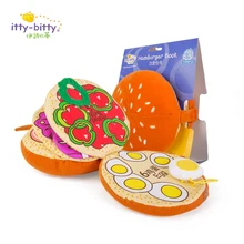 

Baby Toys Soft Stuffed Cloth Book Educational Inflatable Plush Genius Hamburger Fabric Learning Book Develop Babies Ability Toy