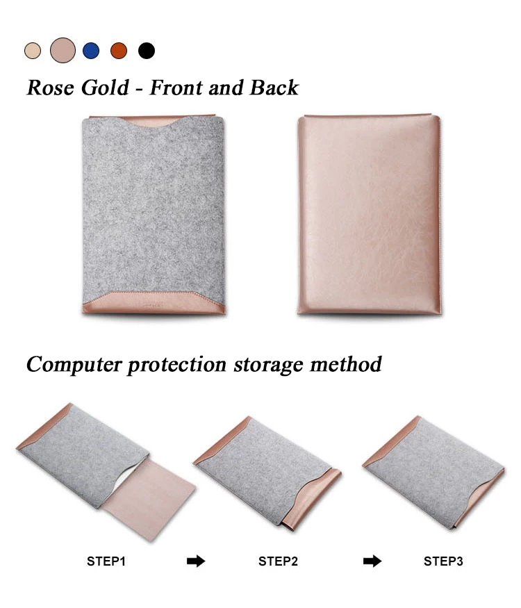 Mouse Pad Sleeve Pouch Laptop Bag For Xiaomi Macbook Air 11.6 13 Retina Pro 12 15 15.6 Case Wool Felt Waterproof Notebook Cover