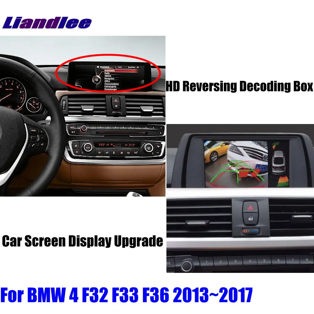 Liandlee HD декодер плеера сзади Обратный Парковка Камера образ для BMW 4 F32 F33 F36 2013 ~ 2017 Экран обновления Дисплей обновление