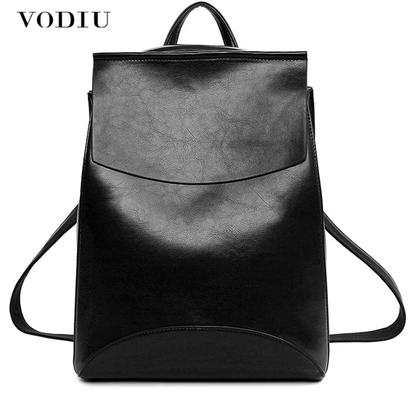 

Girls School Backpack Female Leather Schoolbag Backpack For Ladies Big Rucksack Vintage Bagpack Sac A Dos Women Mochila Feminina