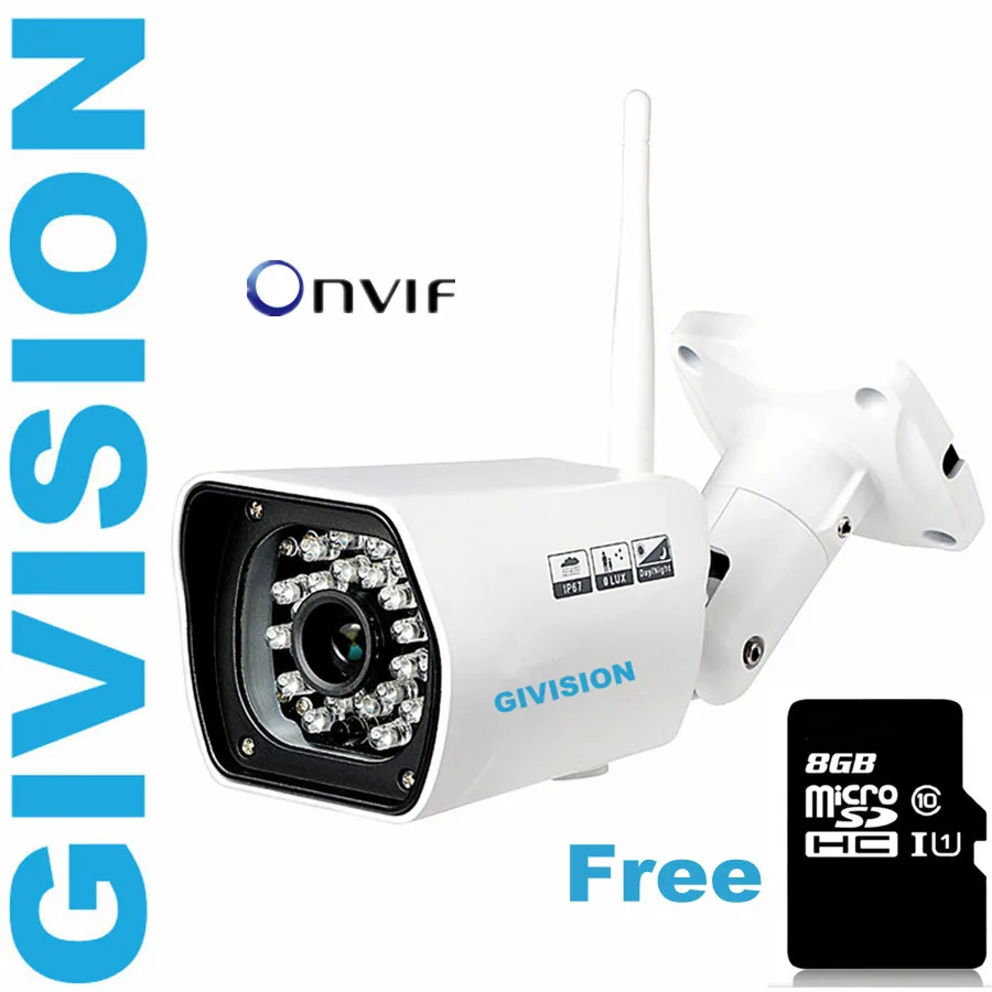2.0 мегапиксельная ip-камера WI-FI 1080 P HD Открытый Беспроводной Пуля ONVIF цифровой